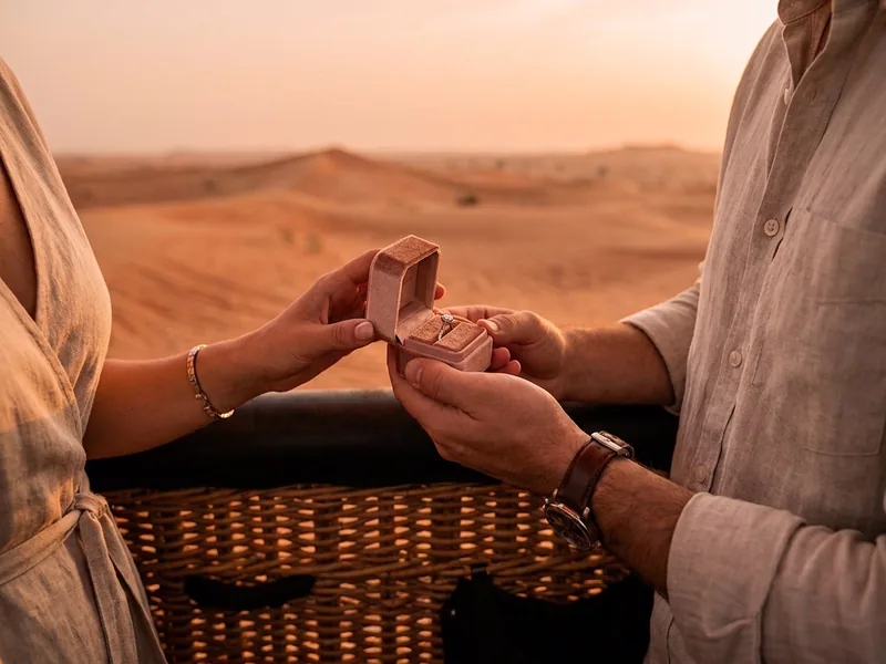 Heiratsantrag Heißluftballon Dubai package